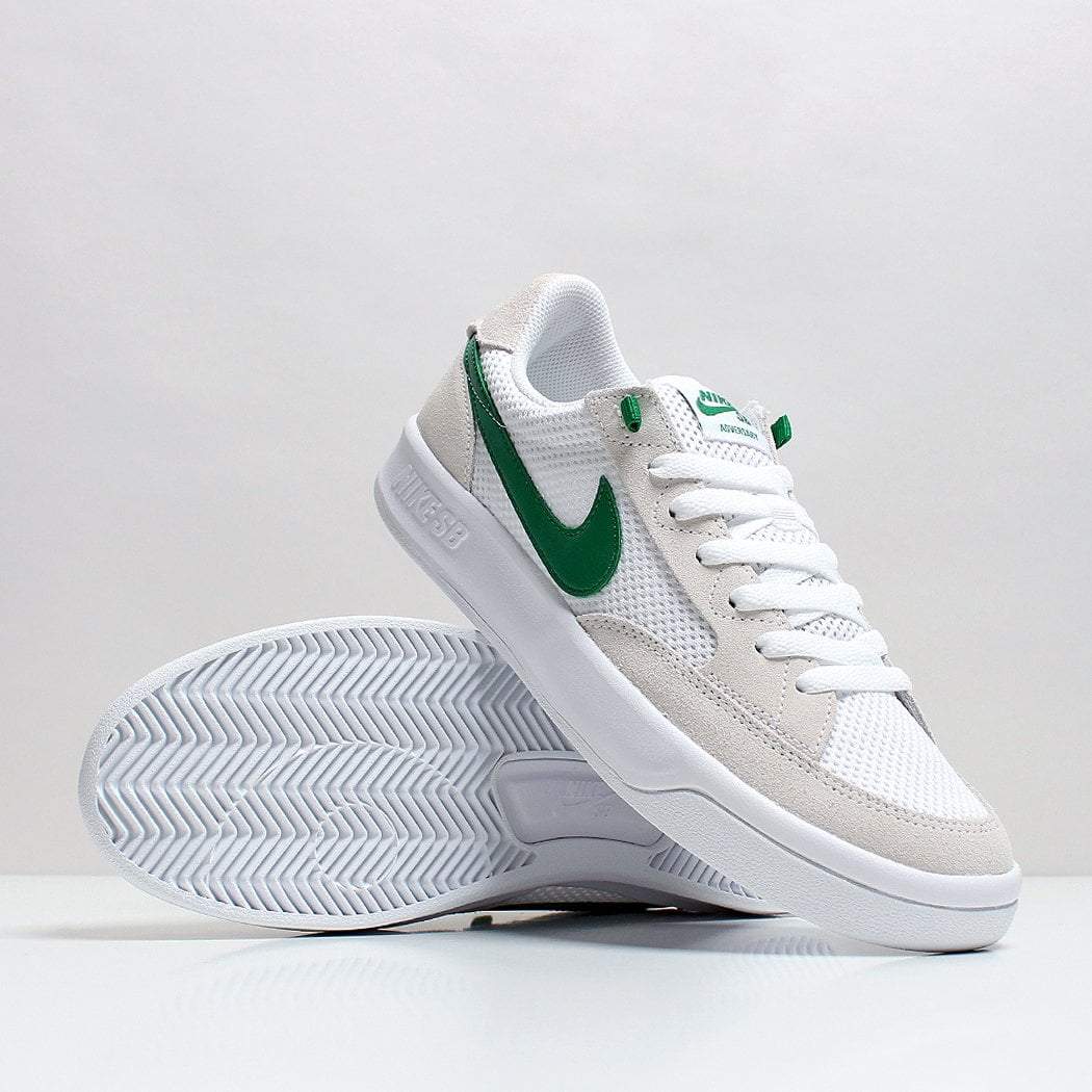 nike sb adversary white green
