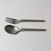 Load image into Gallery viewer, Snow Peak Titanium Fork & Spoon Set